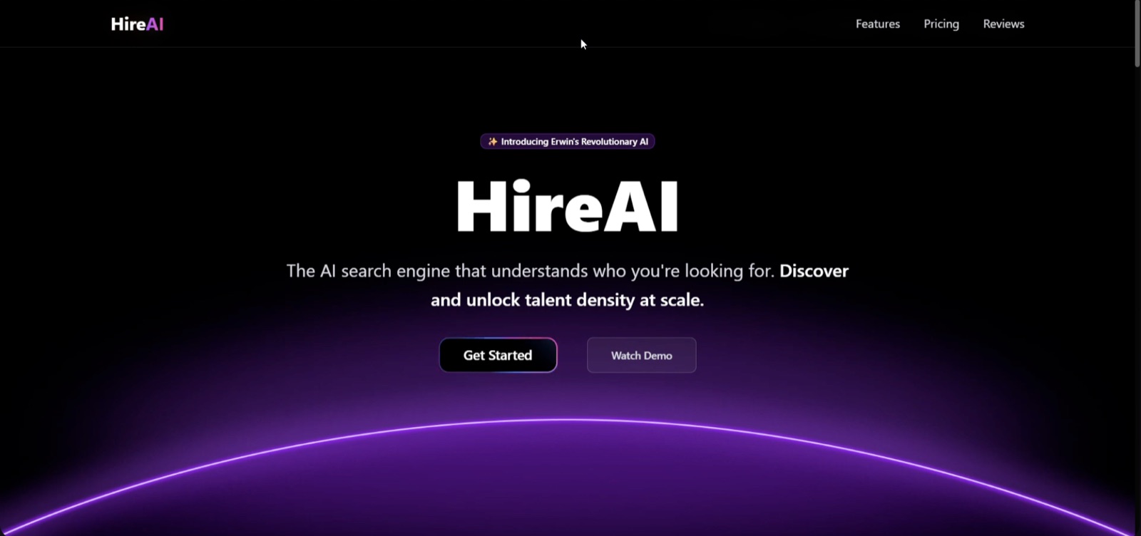 Erwin's Hire AI screenshot