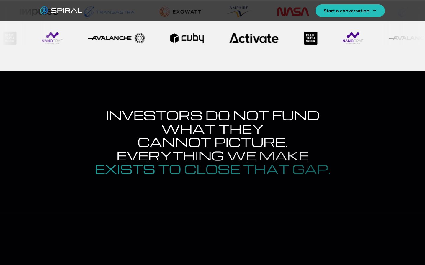 Spiral Studios: Founder credibility page